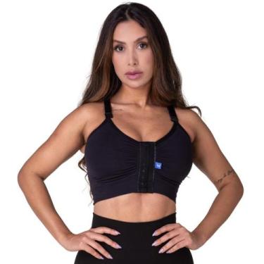 Imagem de Sutiã Pós-cirúrgico Alça Fina Sem Costura Seamless Rigel, P, Preto