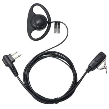 Imagem de Fone de ouvido para Motorola Radio 2 pinos em forma de D Walkie Talkie com microfone compatível com Motorola Walkie Talkie CP200 GP2000 XU1100 PRO1150 MU12 (2)