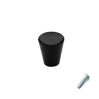 Imagem de Puxador em T para móveis simples e modernos, puxadores de porta de armário de gaveta de banheiro de liga de alumínio, puxadores de armário de guarda-roupa de cômoda, com parafusos, preto fosco (centro