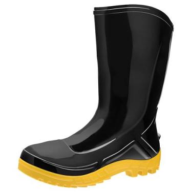Imagem de Bota PVC Cano Médio Preta e Amarela Nº41 - 110VFLEXF-PRA - MARLUVAS