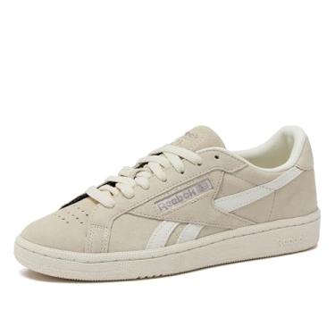 Imagem de Reebok Tênis feminino Club C Grounds UK, tênis fashion casual, Giz vintage/giz/areia, 38