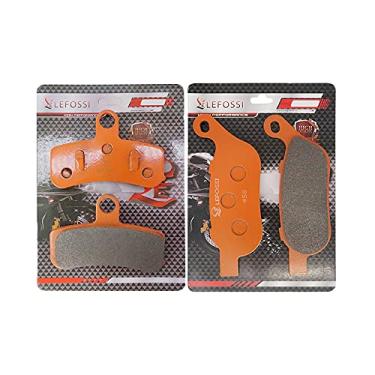 Imagem de LE LEFOSSI Pastilhas de freio dianteiras traseiras compatíveis com Harley Davidson Softail Slim Heritage Softail Classic Fatboy Standard Dyna Wide Glide Super Glide Low Rider Street Bob Softail Custom