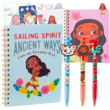 Imagem de Disney Conjunto De Caderno Espiral Com Canetas Moana - Pacote Divisórias E 3 Canetas, Marcador Página Muito Mais, Diário Infantil