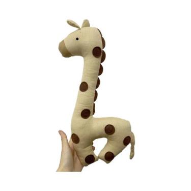 Imagem de Boneca Girafa Bebê Brinquedo De Lona Travesseiro Confortável Infantil 