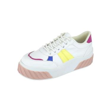 Imagem de Tênis feminino plataforma colorido lançamento fashion modelo da Juliet