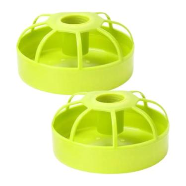 Imagem de WeiLaiKeQi 2 peças comedouros para pássaros bebedouros recipiente alimentos tigela à prova de respingos estável resistente durabilidade suporte para comida de