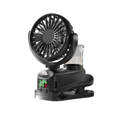 Imagem de Bothyi Ventilador de encaixe com spray de água Mini ventilador de nebulização Moda Pessoal Antiderrapante Spray de resfriamento Portátil para dormitório de, Preto