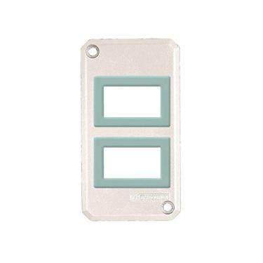 Imagem de KIT 6 UNI TAMPA 2 POSTOS HORIZONTAL MOD.LIZ LUX2 EM ALUMINIO PARA CONDULETE 1 SEM PINTURA TRAMONTINA