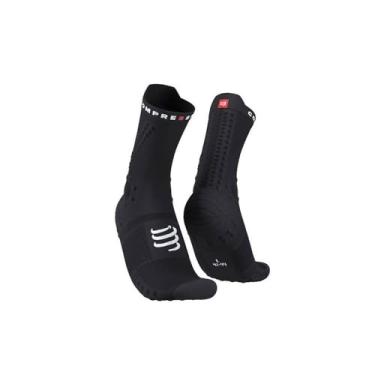 Imagem de Meia de compressão p/trilha - Trail V4.0 - COMPRESSPORT (T2, Preto)