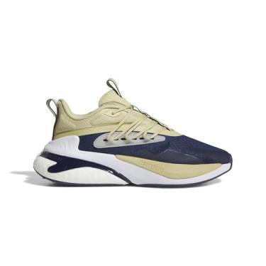 Imagem de adidas Tênis unissex adulto NCAA 25/26 Team Alphaboost V2, Collegiate Navy/Team Sand/Branco/Georgia Technical University, 10 Women/9 Men