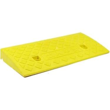 Imagem de Rampa De Garagem Para Automóveis 5-17 Cm Rampas De Meio-fio De Plástico, Rampas Antiderrapantes Para Veículos Com Parafusos, Rampa De Inclinação Para Degraus, Limiar De Canal, Yellow, 50 * 27 * 7cm