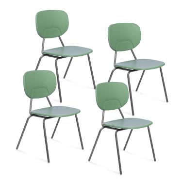 Imagem de Conjunto com 4 Cadeiras Fixas Valentina Military Green