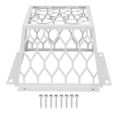Imagem de Fafeicy Guarda de Ave de Ventilação do Seco, Aço Carbono Pesado Evite Pássaros e Animais Entrada Com Parafusos, para 3-4 Polegadas de Exaustores Capas de Ventilador de Ventilação (Branco)