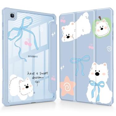 Imagem de May Chen Capa para Samsung Galaxy Tab S6 Lite de 10,4 polegadas 2024/2022/2020 - Suporte de lápis embutido com capa à prova de choque, capa traseira transparente transparente, despertar/hibernar