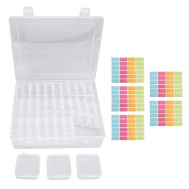 Imagem de AUNMAS Caixa de Organizador de Contas, Pequenos Recipientes de Armazenamento Transparente Com Tampa Articulada para Pulseira de Jóias DIY, Fazendo Arte de Unhas