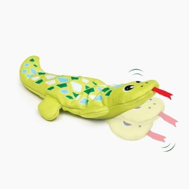 Imagem de Catit Groovy Gecko Brinquedo interativo para gatos – Brinquedo de movimento com erva-dos-gatos e Silvervine, recarregável por USB, sensor de movimento, capa lavável – verde