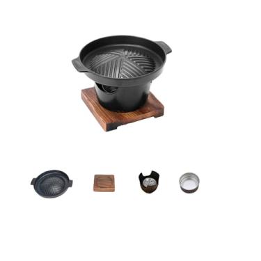 Imagem de Churrasqueira a carvão, churrasqueira Yakiniku de mesa, churrasqueira coreana portátil, 19 cm (pessoa única)