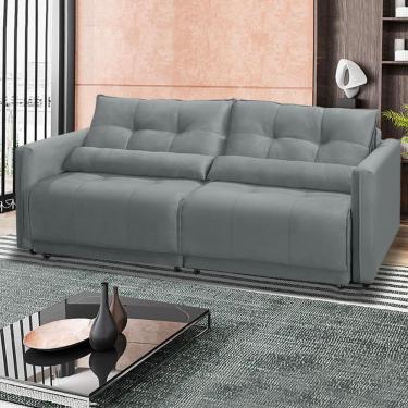 Imagem de Sofá-Cama RBF Móveis Ibiza 3 Lugares 212cm Reclinável com Rodízios 