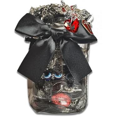 Imagem de Mystery Jewelry Jar - Conjunto de 30 peças de joias góticas de bruxa para mulheres, caixa misteriosa de joias de Halloween com colar, brincos, anéis, pulseiras - ideia de presente assustadora para a