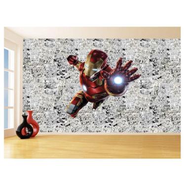 Imagem de Papel De Parede 3D Heróis Página Quadrinhos Hq 3,5M Nhma145