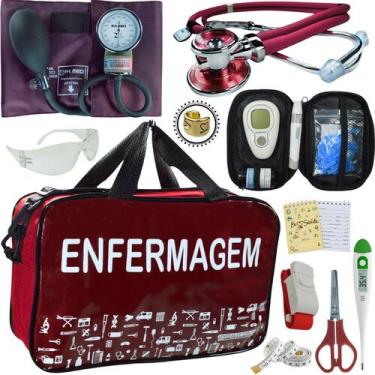 Imagem de Kit Enfermagem + Aparelho Medidor Glicose Completo Premium - Love Saud