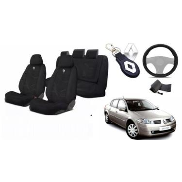 Imagem de Capas Tecido Top de Linha Megane 1997-2012 + Volante + Chaveiro - Iron