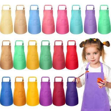 Imagem de Aventais Eurzom Christmas Kids Artists, 20 unidades de 7 a 13 anos