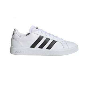 Imagem de Tênis Masculino Adidas Grand Court Base 2.0, Branco, Preto, 41