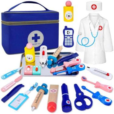 Imagem de Kit médico COSILY para crianças de 3 a 5 anos com bolsa médica e acess