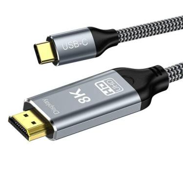 Imagem de Cabo USB C para HDMI 2.1 DGHUMEN 8K 48 Gbps 2 m Thunderbolt 4/3