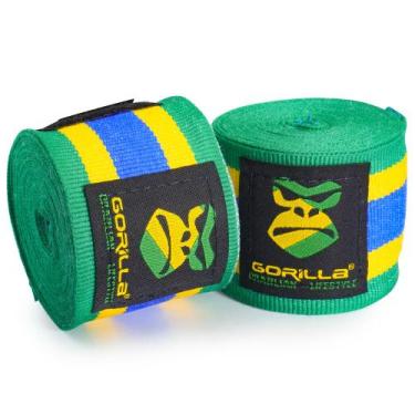 Imagem de Bandagem Elástica Atadura esportiva PAR 05 mts Gorilla Treino Artes Ma