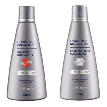 Imagem de KIT Shampoo Silver + Condicionador Silver Gray Mahogany 300ml, Incolor