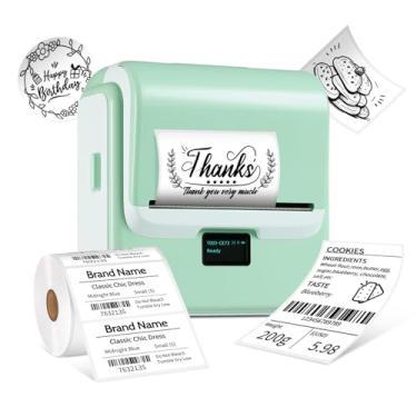 Imagem de ORGSTA Máquina de etiquetar com fita, máquina térmica de etiquetas T003, impressora de etiquetas Bluetooth de 3,15 polegadas compatível com telefone e PC, impressora de adesivos, fabricante térmico de