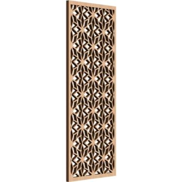 Imagem de Ekena Millwork WALW10X25X0375LKEHI Painéis de parede de madeira decorativos para lago Fretwork, 24 3/20.3 cm L x 61 cm A, Nogueira
