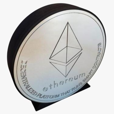 Imagem de Símbolo 3D Ethereum - Letreiro De Mesa 16 Cm Criptomoeda - By Hands