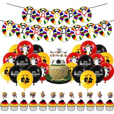 Imagem de Conjunto de decoração de festa UEFA Euro 2024, tema alemão, 18 unidades