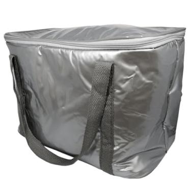 Imagem de Bolsa Térmica 20 Litros Prata para Transporte de Alimentos e Bebidas – Ideal para Lazer, Viagens e Uso Diário