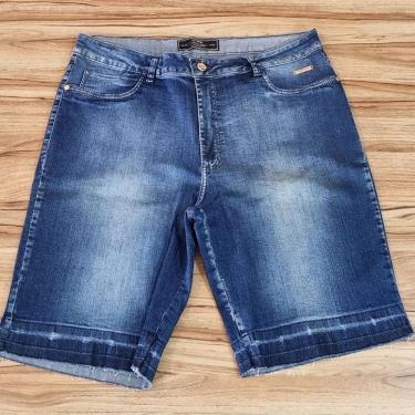 Imagem de Bermuda Feminina Jeans Longa Premium Plus Size