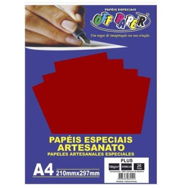 Imagem de Papel Plus Vermelho 180g 20 Fls - Off Paper