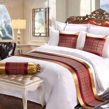 Imagem de Cachecol de corredor de cama de hotel, corredores de cama e cachecóis, decoração suave e confortável, antiderrapante, sem rugas, perfeito para quarto principal, decoração de casa em estilo de hotel