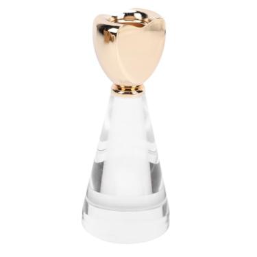 Imagem de Zerodis Castiçal de Acrílico Suporte de Castiçal Suporte de Casamentos Festas de Natal Jantares Românticos Peças Centrais de para Vela Cônica Vela de chá Sem Chama Acrílico (Ouro)