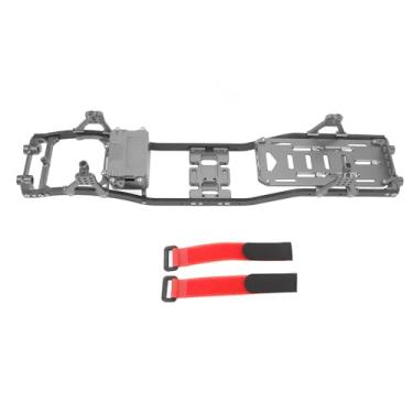 Imagem de Ainoli RC Chassis Frame Fibra de carbono Distância entre eixos Suspensão Acessório de viga para SCX10 1/10 (Cinza)