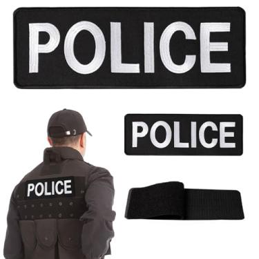 Imagem de 2 peças bordadas sistema de gancho e laço adesivos para mochilas, jaquetas, colete de imprensa, colete de fotógrafo, uniformes militares, equipamentos táticos, etc., um patch pequeno e um grande