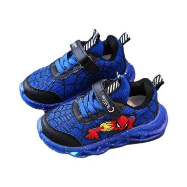Imagem de Tênis LED Mesh Do Homem-Aranha Para Meninos, Vermelho E Preto, Antider