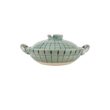 Imagem de Panela quente de cerâmica, panela de ensopado saudável, panela de barro, panela de remédio de alta temperatura, caçarola para cozinhar, panela para ensopado, sopa, vapor (tamanho: 1000 ml, cor: verde