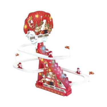 Imagem de Brinquedo De Montanha-Russa Elétrica Com Luzes LED E Música Do Papai N