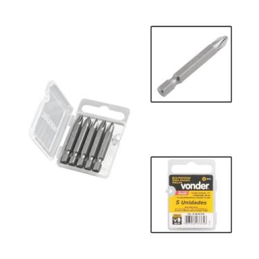 Imagem de Jogo de Bits Phillips Encaixe 1/4" Ph2 50mm C/ 5 Pçs - Vonder