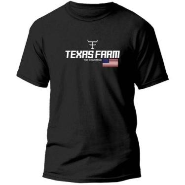 Imagem de Camisa Camiseta Rodeio Country Masculino 100% Algodão Texas Farm Estad