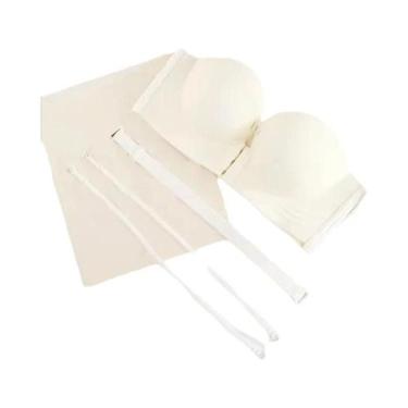 Imagem de Sutiã Sem Alças Push up Sem Fio, Top Tubular Antiderrapante Com Fivela