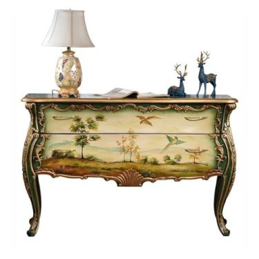 Imagem de Armário de buffet pintado para varanda armário decorativo nórdico para sala de estar, cozinha, armário lateral, armário de sala de chá, aparador